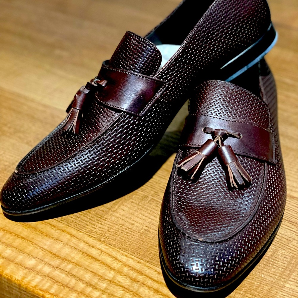 Brand new never worn Bruno Magli  loafer shoes with tassels